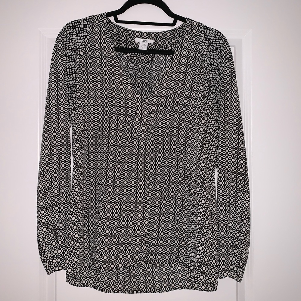 NWOT Bar III Black and White Blouse